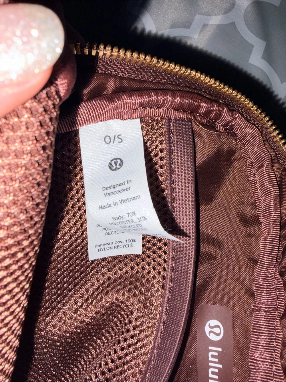 lululemon athletica Brown Sherpa Crossbody Bag